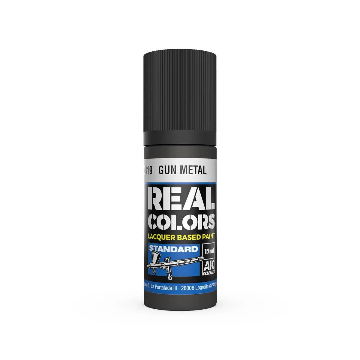 AK Interactive RC819 Real Colors Gun Metal Paint 17ml - A-Z Toy Hobby