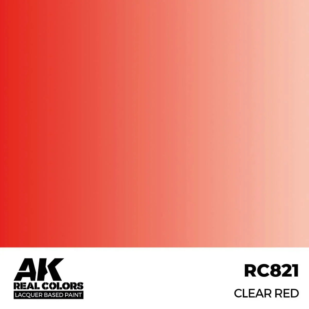 AK Interactive RC821 Real Colors Clear Red Paint 17ml - A-Z Toy Hobby