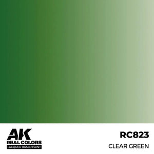 AK Interactive RC823 Real Colors Clear Green Paint 17ml - A-Z Toy Hobby