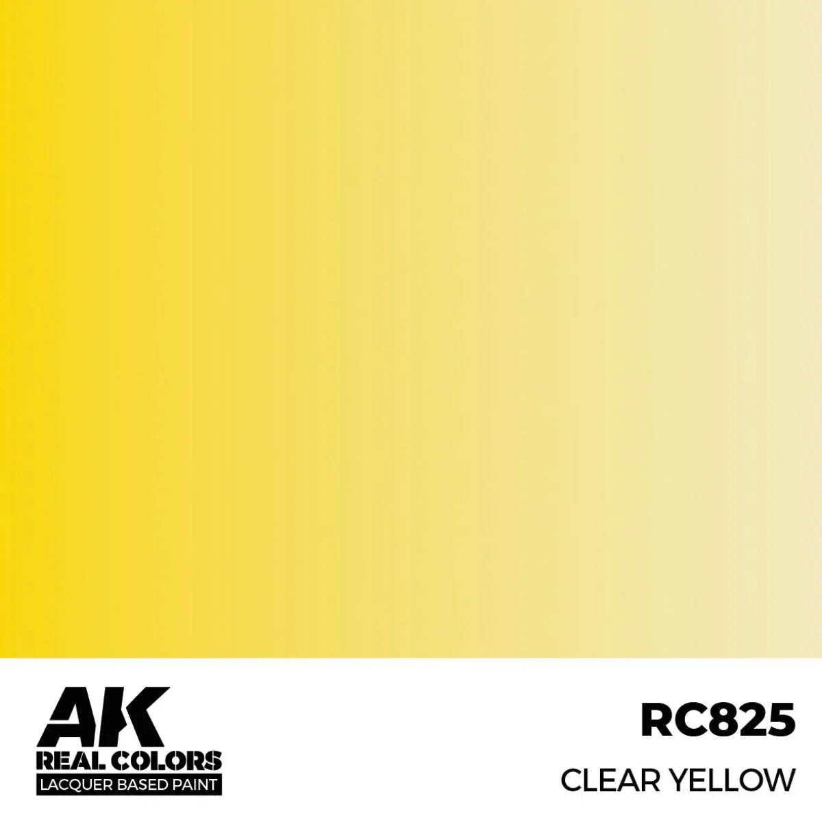AK Interactive RC825 Real Colors Clear Yellow Paint 17ml - A-Z Toy Hobby