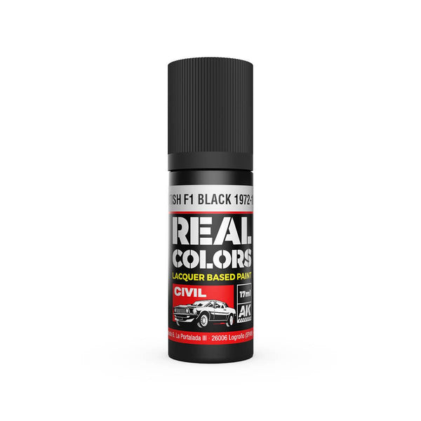 AK Interactive RC828 Real Colors British F1 Black 1972-1986 Paint 17ml