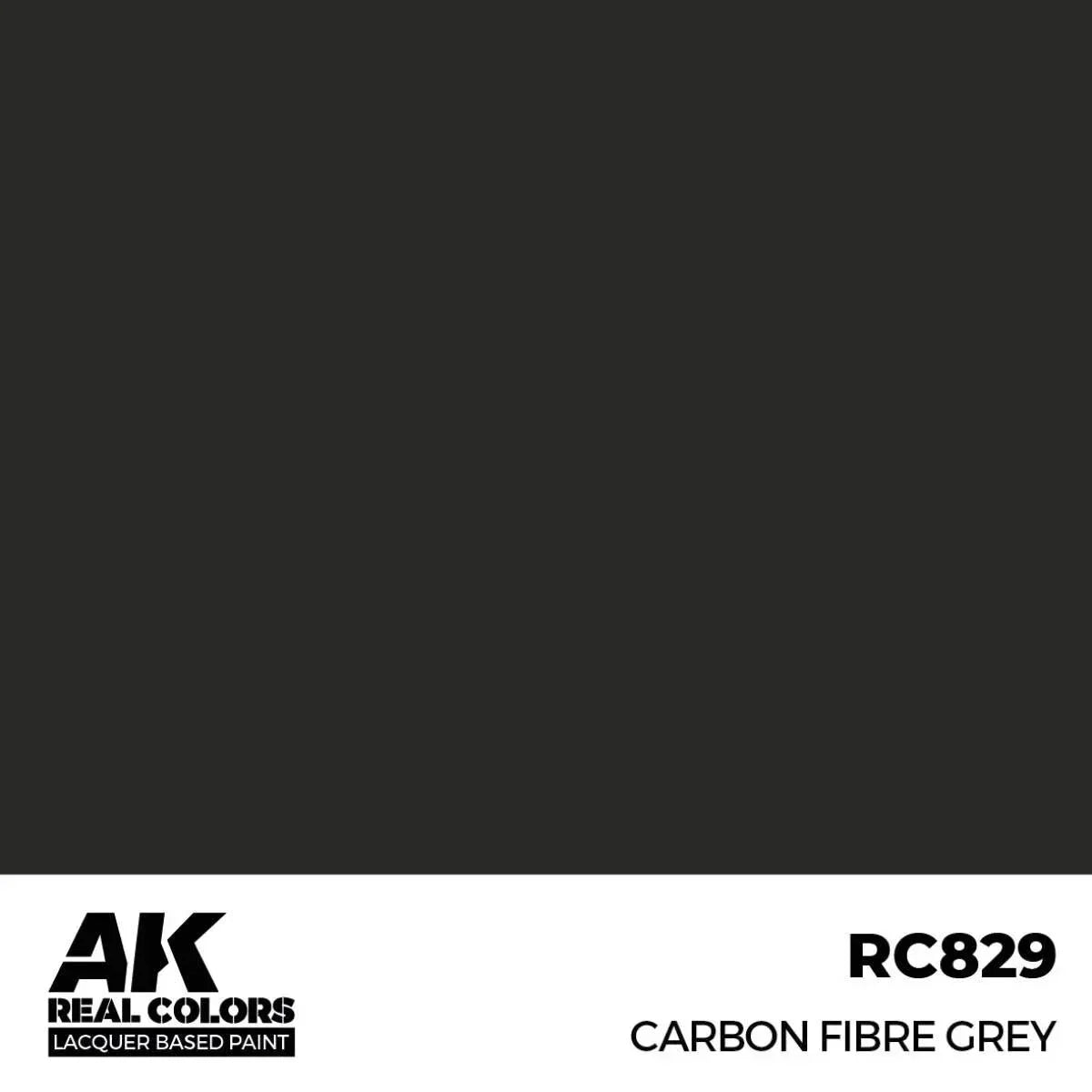 AK Interactive RC829 Real Colors Carbon Fibre Gray Paint 17ml - A-Z Toy Hobby