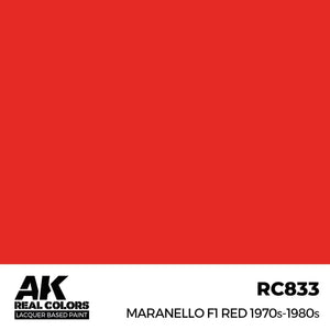 AK Interactive RC833 Real Colors Maranello F1 Red 1970s-1980s Paint 17ml - A-Z Toy Hobby