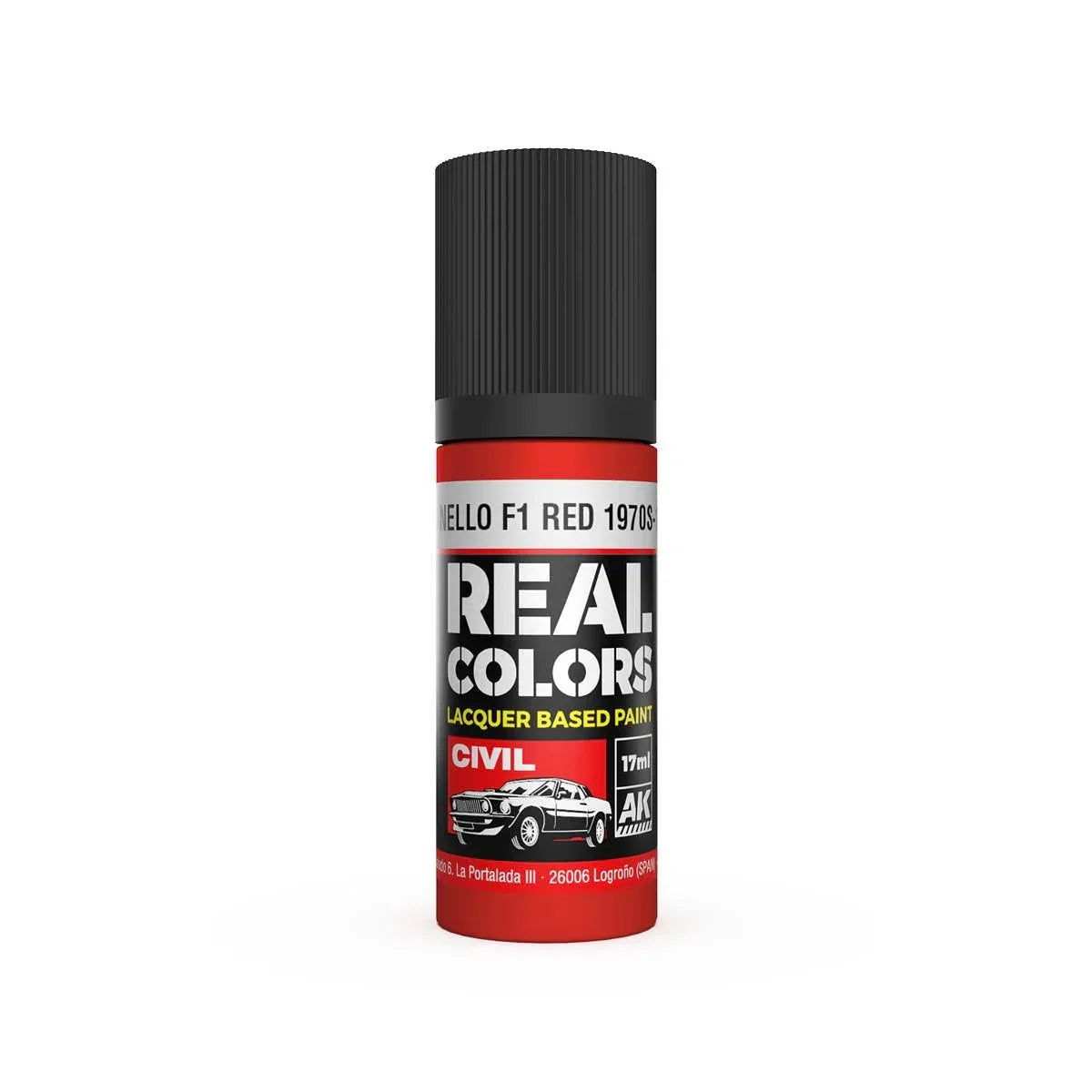 AK Interactive RC833 Real Colors Maranello F1 Red 1970s-1980s Paint 17ml - A-Z Toy Hobby