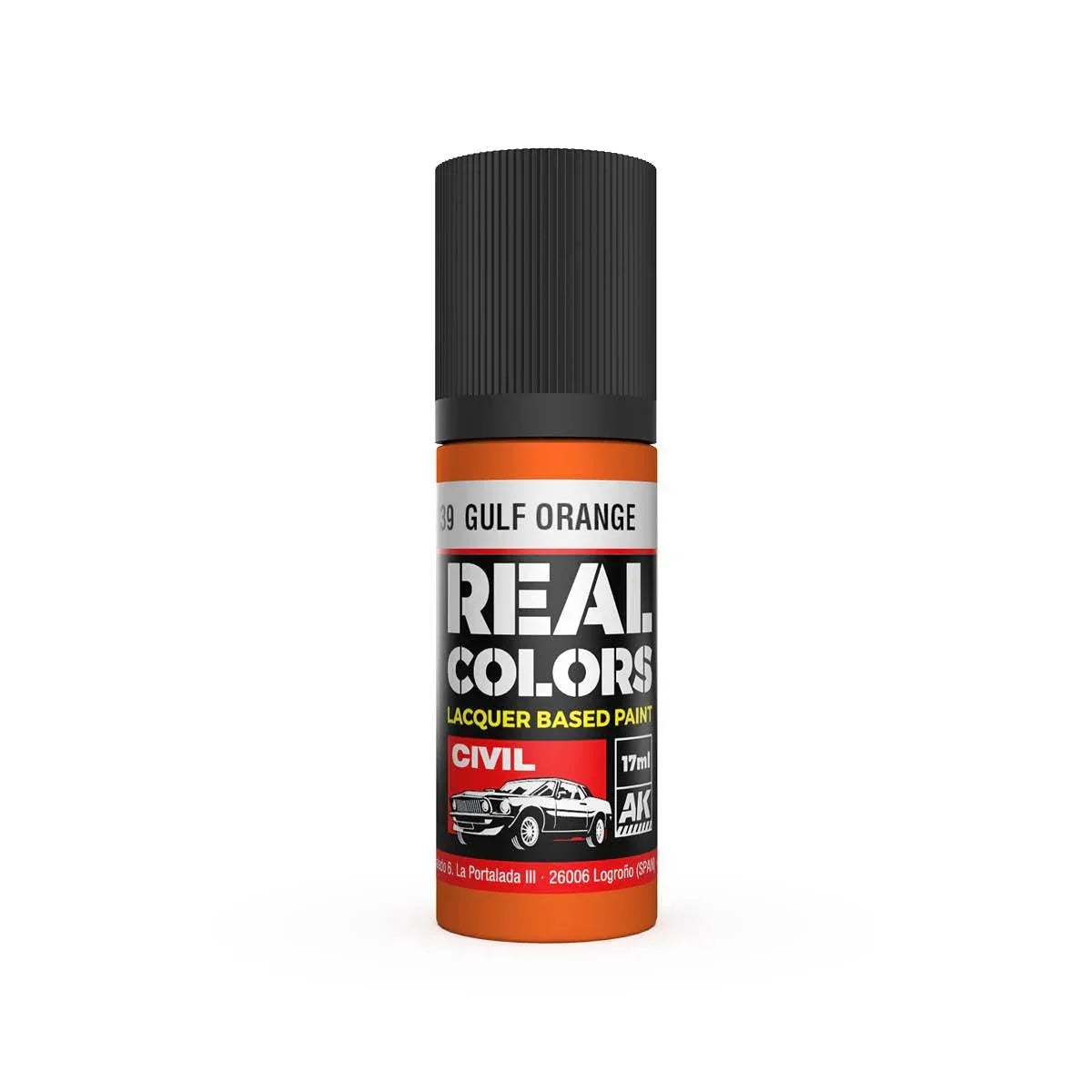 AK Interactive RC839 Real Colors Gulf Orange Paint 17ml - A-Z Toy Hobby