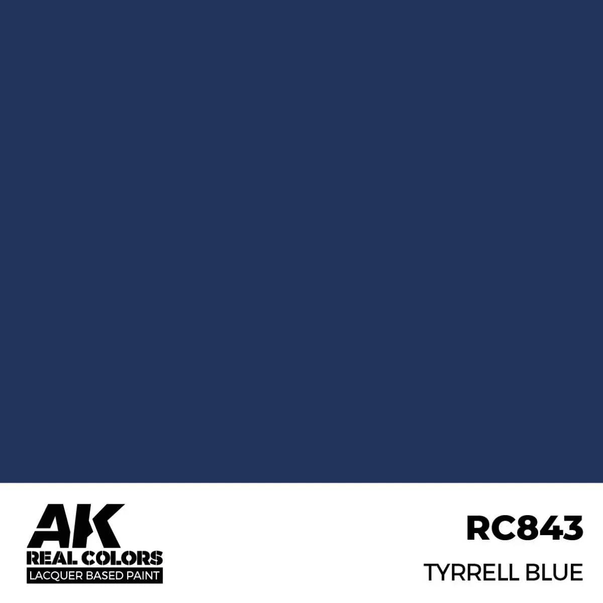 AK Interactive RC843 Real Colors Tyrrell Blue Paint 17ml - A-Z Toy Hobby