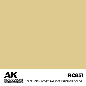 AK Interactive RC851 Real Colors Elfenbein-Ivory RAL 1001 (Interior Color) Paint 17ml - A-Z Toy Hobby