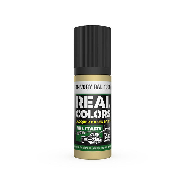 AK Interactive RC851 Real Colors Elfenbein-Ivory RAL 1001 (Interior Color) Paint 17ml