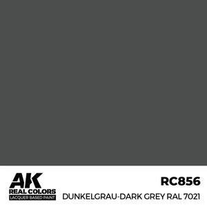 AK Interactive RC856 Real Colors Dunkelgrau-Dark Gray RAL 7021 Paint 17ml - A-Z Toy Hobby