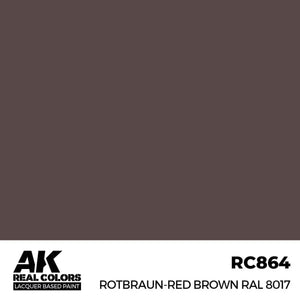 AK Interactive RC864 Real Colors Rotbraun-Red Brown RAL 8017 Paint 17ml - A-Z Toy Hobby