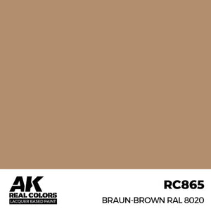 AK Interactive RC865 Real Colors Braun-Brown RAL 8020 Paint 17ml - A-Z Toy Hobby