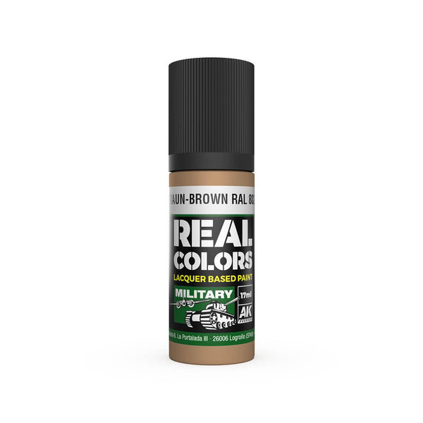 AK Interactive RC865 Real Colors Braun-Brown RAL 8020 Paint 17ml