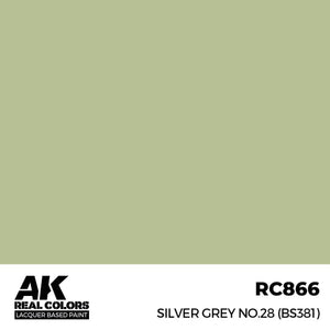 AK Interactive RC866 Real Colors Silver Grey No.28 (BS381) Paint 17ml - A-Z Toy Hobby