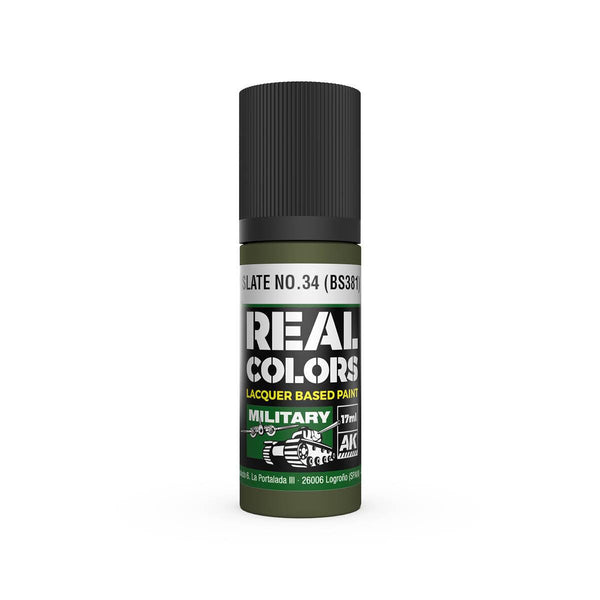 AK Interactive RC867 Real Colors Slate No.34 (BS381) Paint 17ml