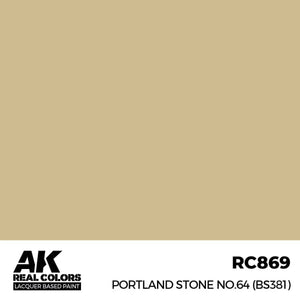 AK Interactive RC869 Real Colors Portland Stone No.64 (BS381) Paint 17ml - A-Z Toy Hobby