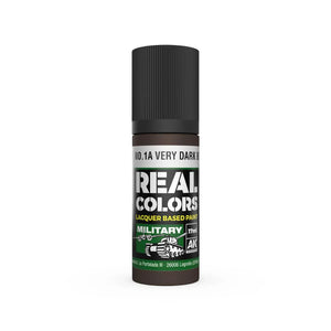 AK Interactive RC873 Real Colors S.C.C. No.1A Very Dark Brown Paint 17ml - A-Z Toy Hobby