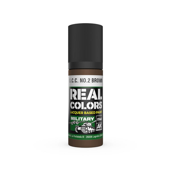 AK Interactive RC874 Real Colors S.C.C. No.2 Brown Paint 17ml