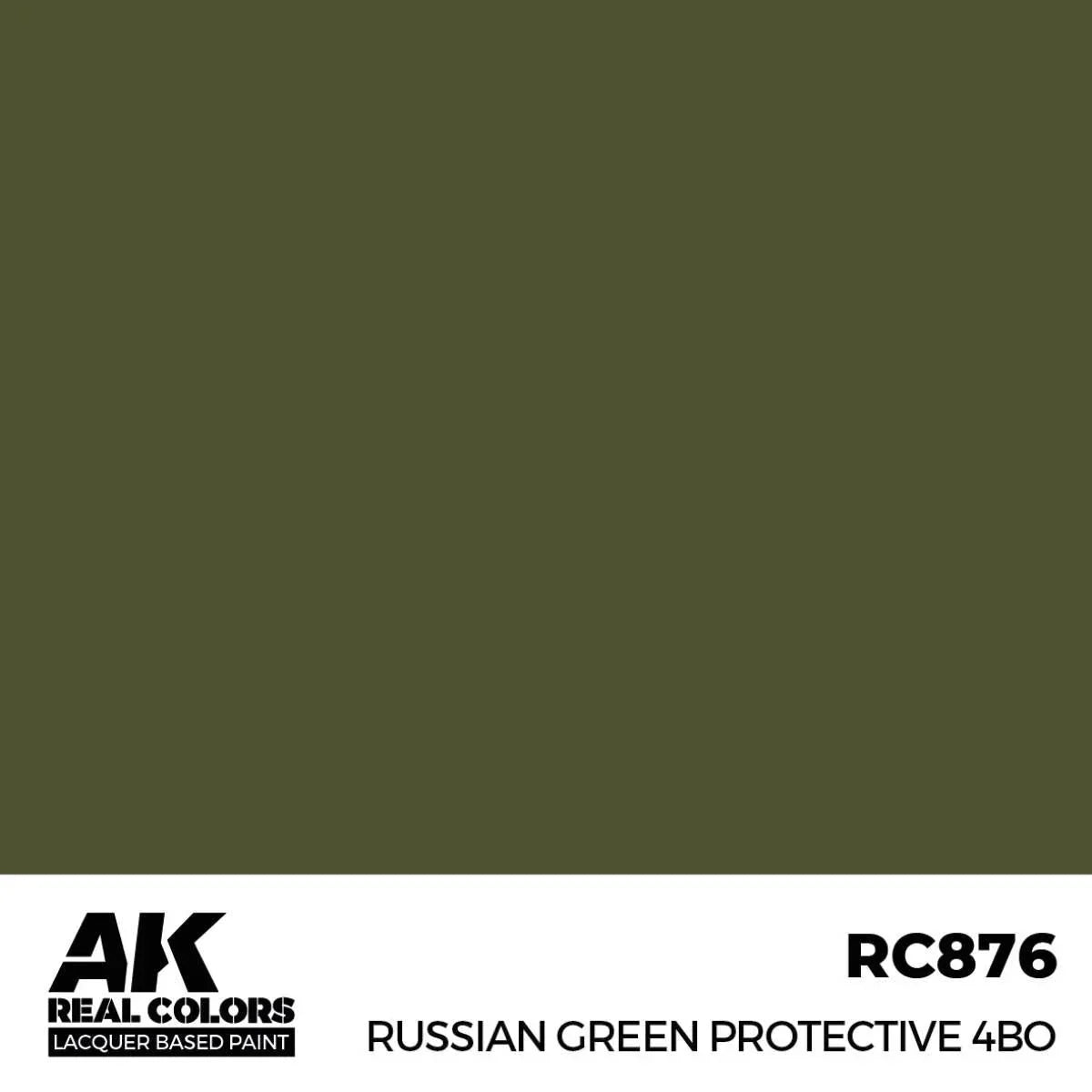 AK Interactive RC876 Real Colors Russian Green Protective 4BO Paint 17ml - A-Z Toy Hobby