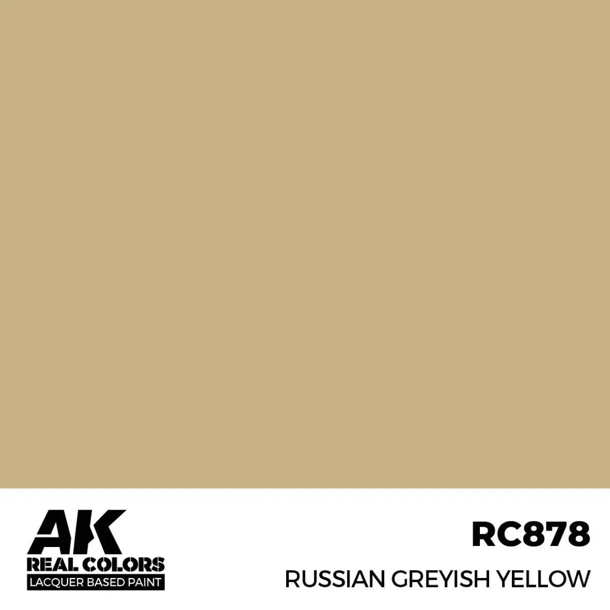 AK Interactive RC878 Real Colors Russian Greyish Yellow Paint 17ml - A-Z Toy Hobby