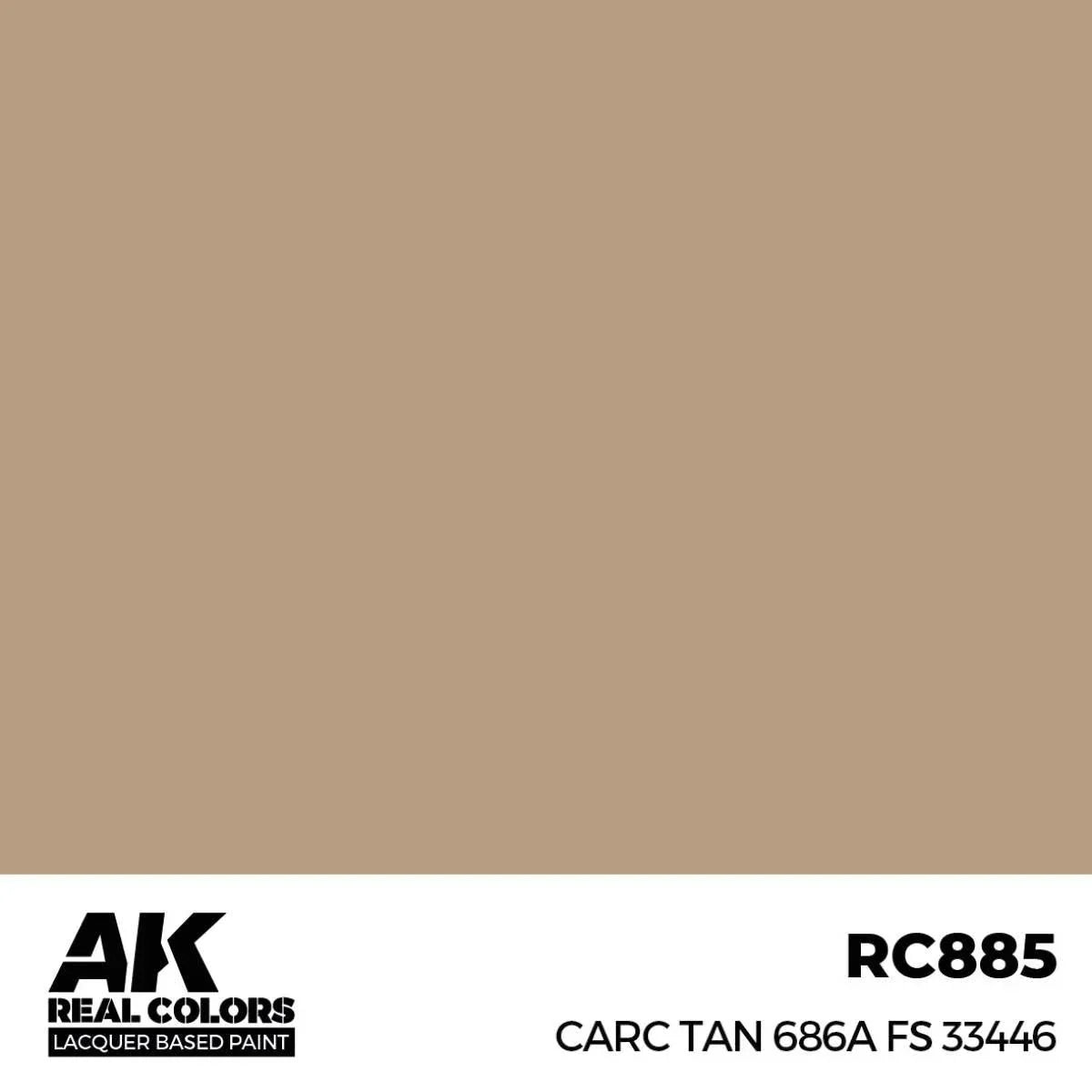 AK Interactive RC885 Real Colors CARC Tan 686A FS 33446 Paint 17ml - A-Z Toy Hobby