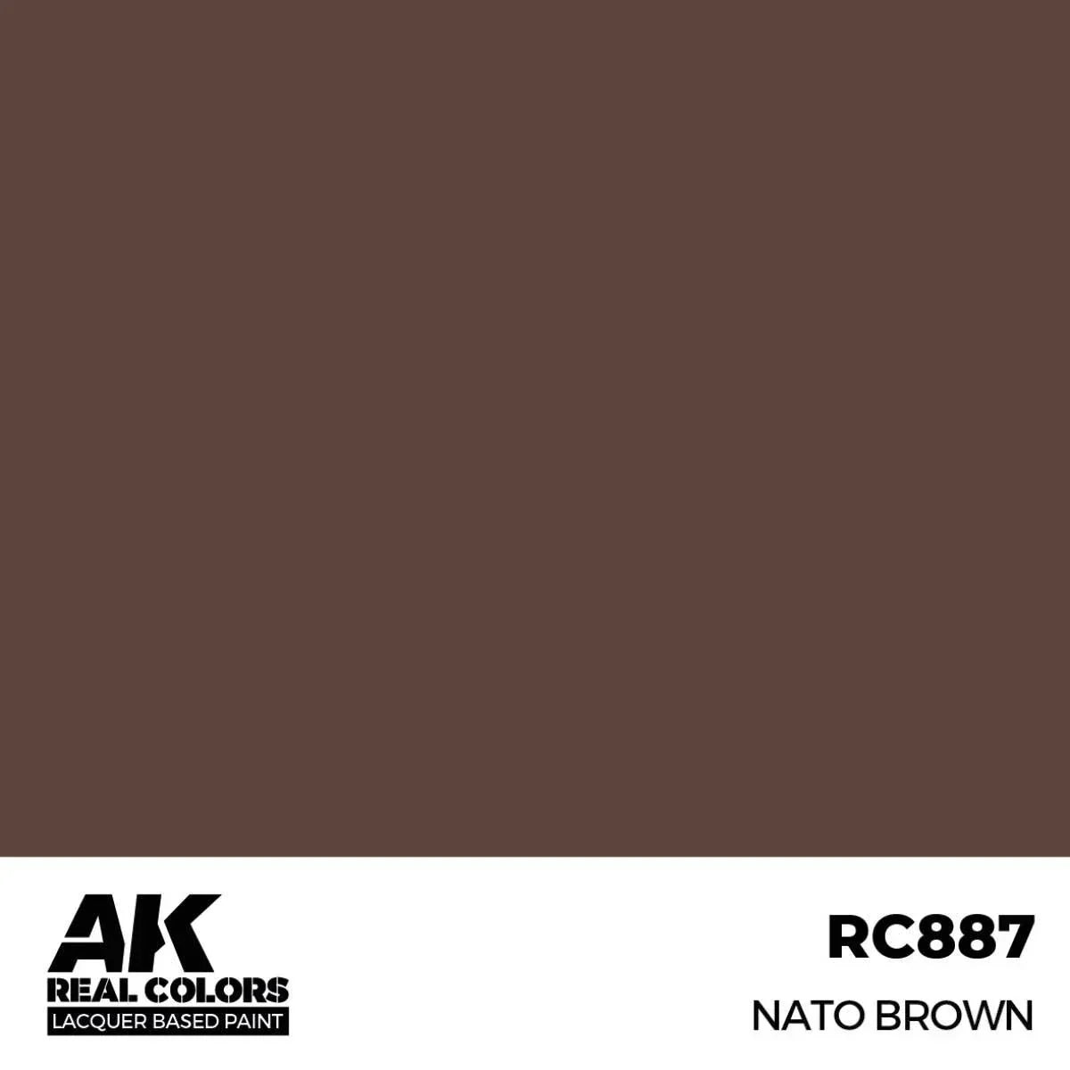 AK Interactive RC887 Real Colors NATO Brown Paint 17ml - A-Z Toy Hobby