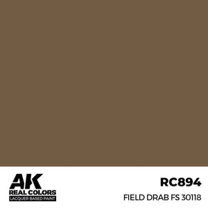 AK Interactive RC894 Real Colors Field Drab FS 30118 Paint 17ml - A-Z Toy Hobby
