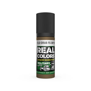 AK Interactive RC894 Real Colors Field Drab FS 30118 Paint 17ml - A-Z Toy Hobby