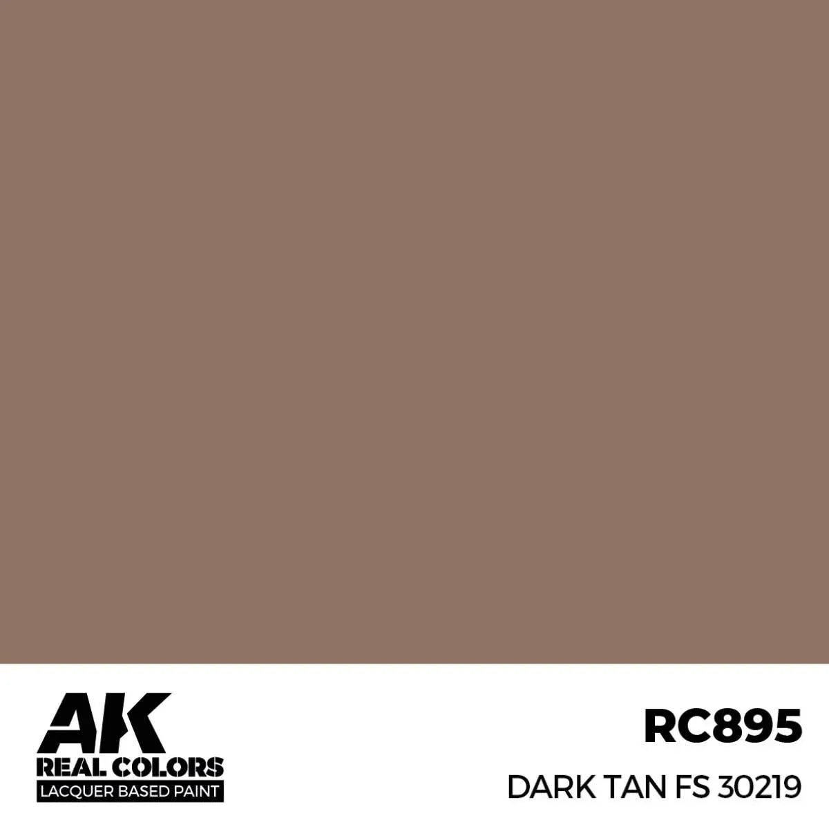 AK Interactive RC895 Real Colors Dark Tan FS 30219 Paint 17ml - A-Z Toy Hobby