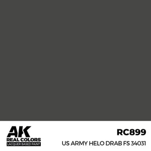 AK Interactive RC899 Real Colors US Army Helo Drab FS 34031 Paint 17ml - A-Z Toy Hobby