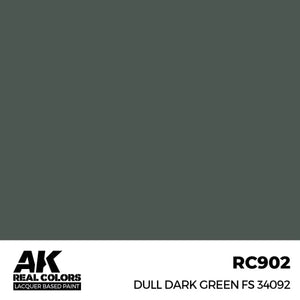 AK Interactive RC902 Real Colors Dull Dark Green FS 34092 Paint 17ml - A-Z Toy Hobby