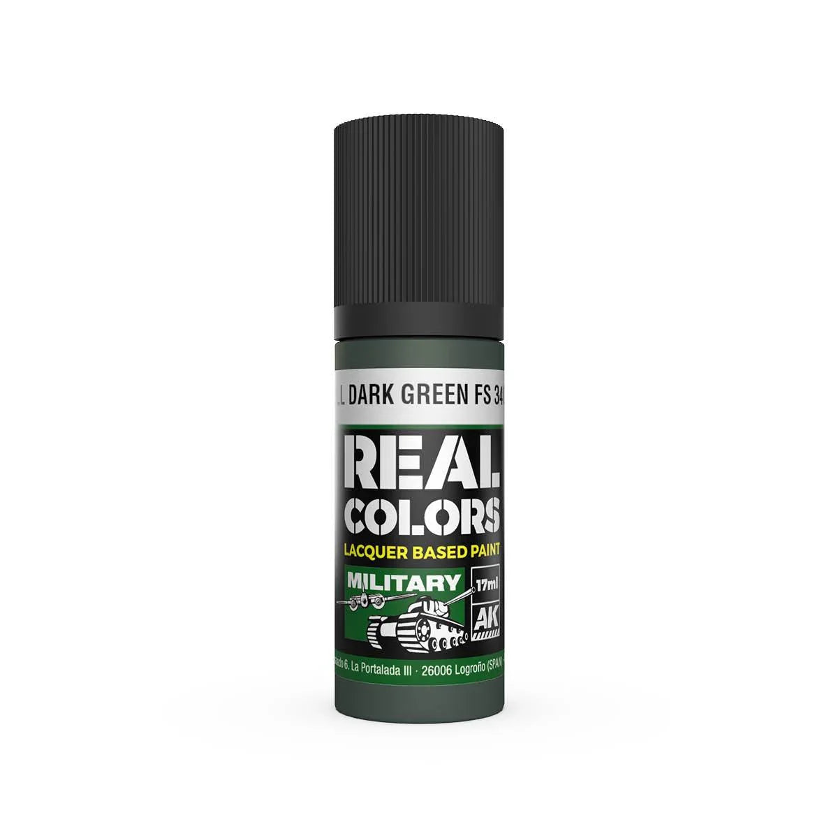 AK Interactive RC902 Real Colors Dull Dark Green FS 34092 Paint 17ml - A-Z Toy Hobby