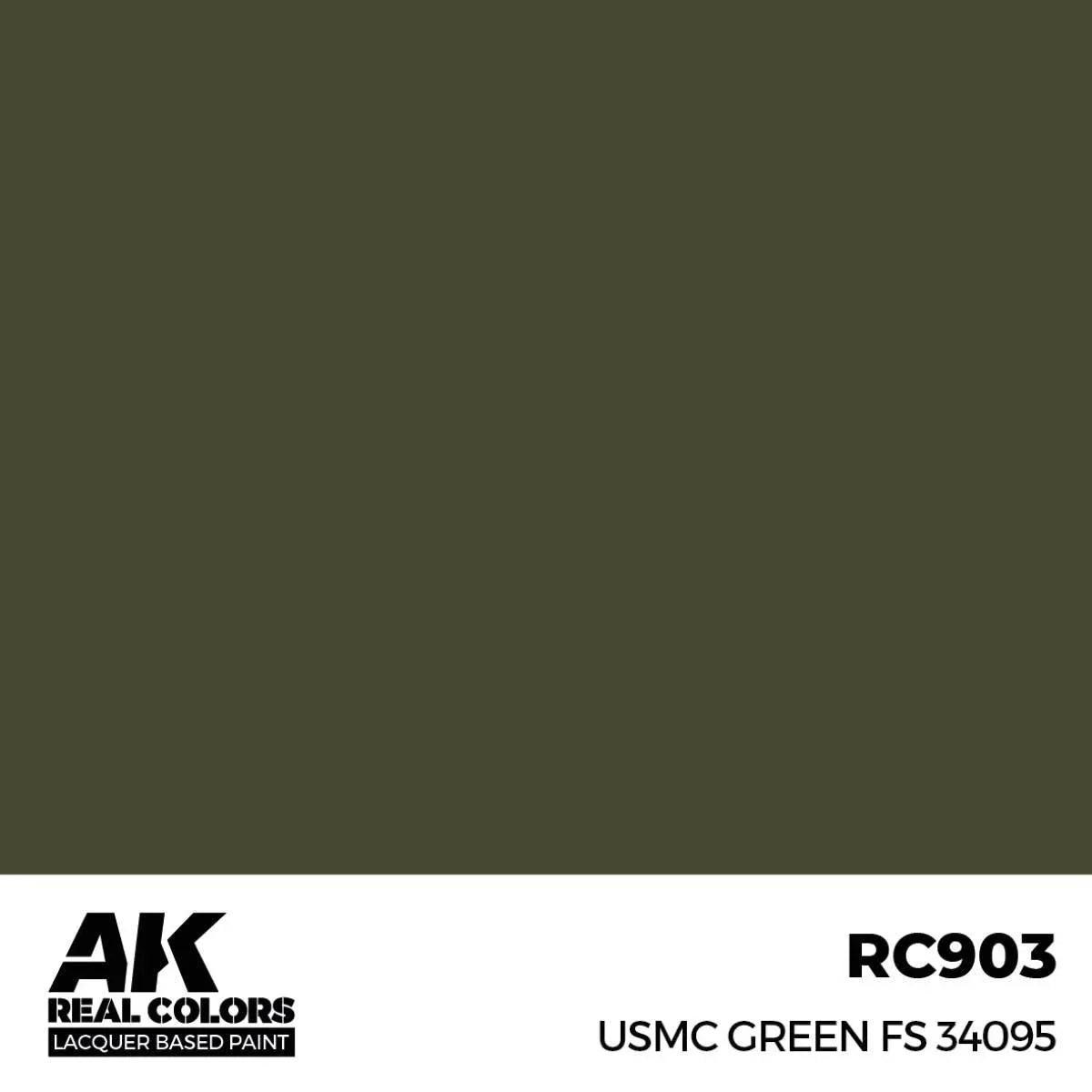 AK Interactive RC903 Real Colors USMC Green FS 34095 Paint 17ml - A-Z Toy Hobby