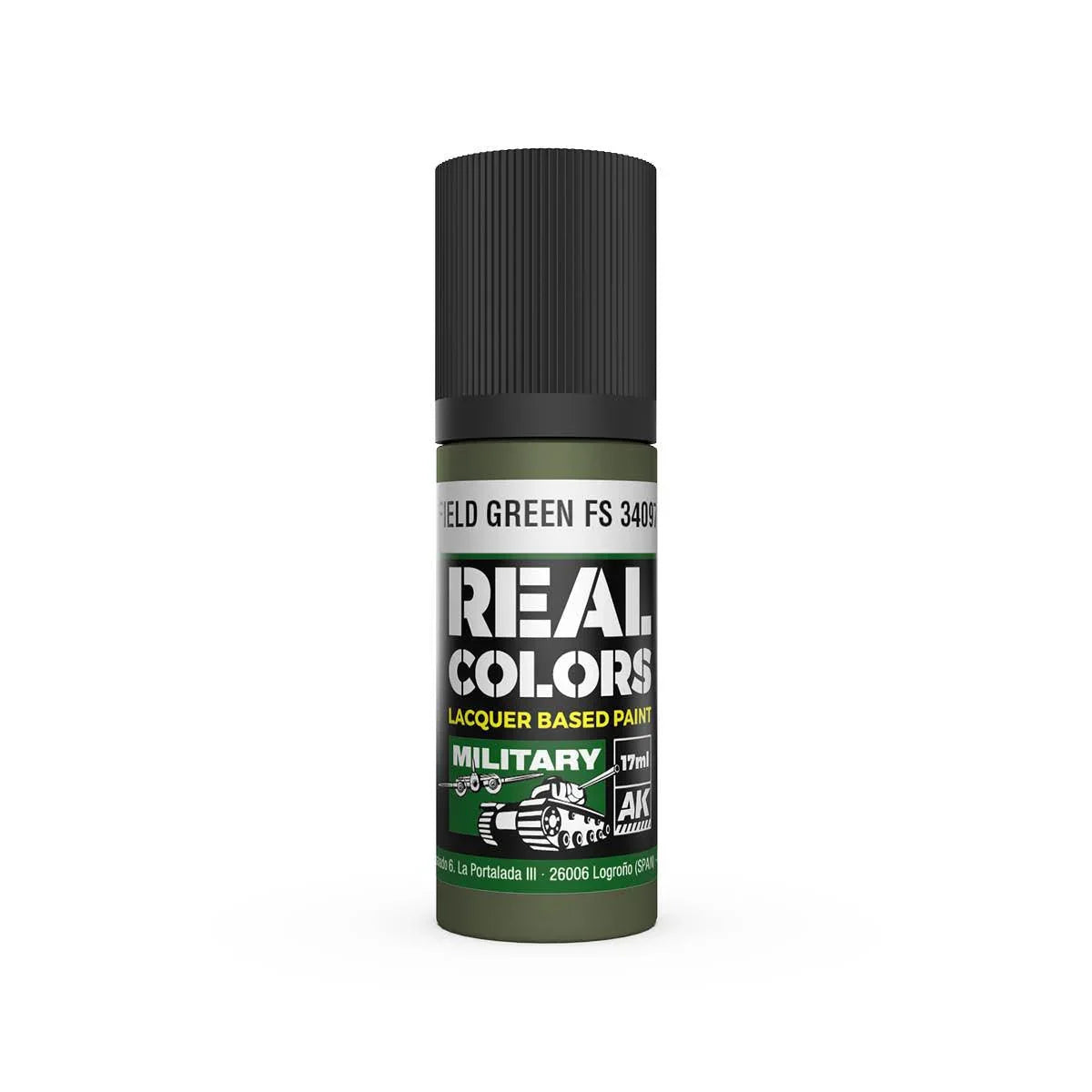 AK Interactive RC904 Real Colors Field Green FS 34097 Paint 17ml - A-Z Toy Hobby