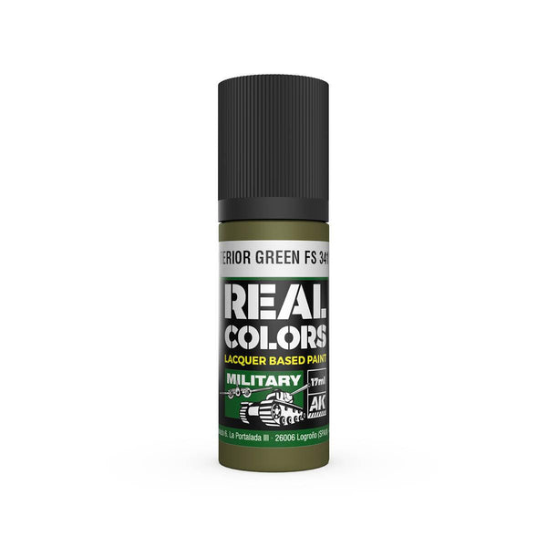 AK Interactive RC906 Real Colors Interior Green FS 34151 Paint 17ml