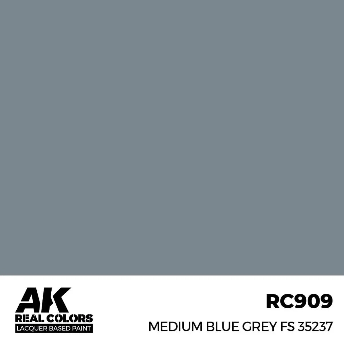AK Interactive RC909 Real Colors Medium Blue Grey FS 35237 Paint 17ml - A-Z Toy Hobby