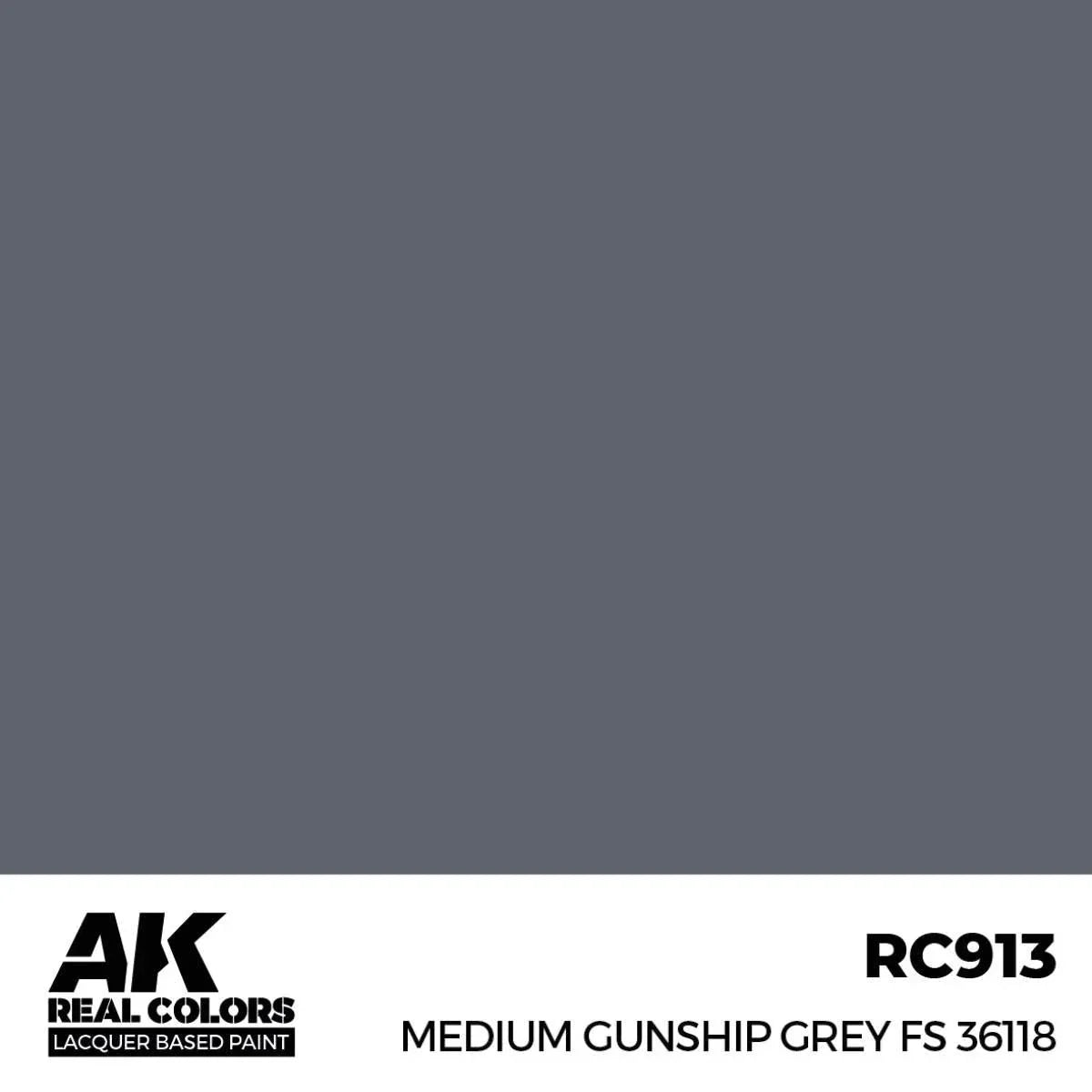 AK Interactive RC913 Real Colors Medium Gunship Grey FS 36118 Paint 17ml - A-Z Toy Hobby