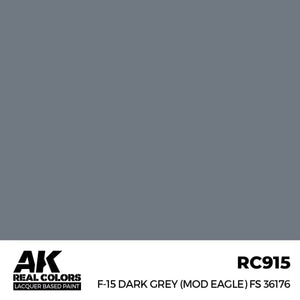 AK Interactive RC915 Real Colors F-15 Dark Grey (Mod Eagle) FS 36176 Paint 17ml - A-Z Toy Hobby