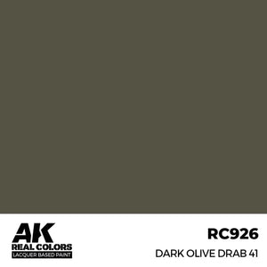 AK Interactive RC926 Real Colors Dark Olive Drab 41 Paint 17ml - A-Z Toy Hobby