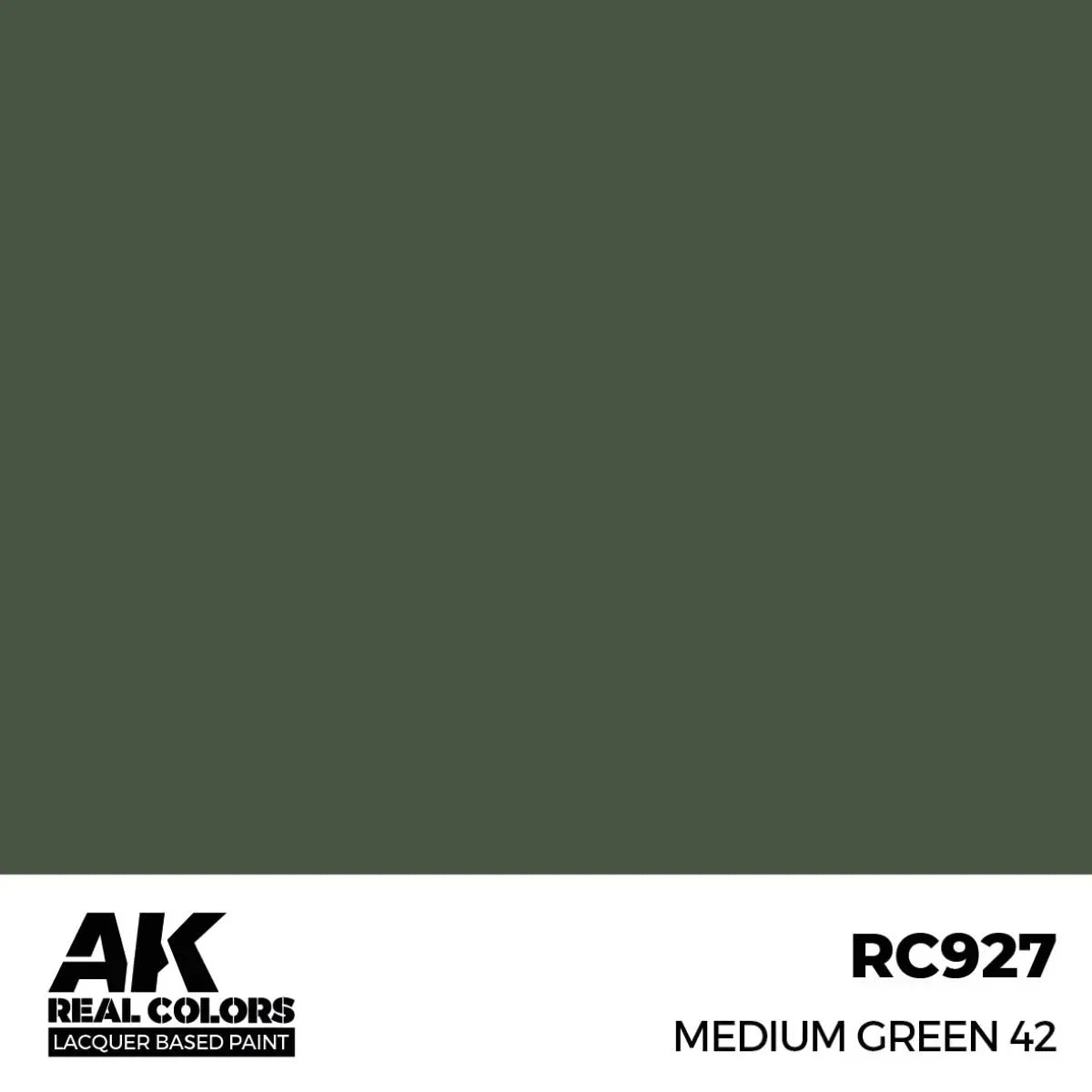 AK Interactive RC927 Real Colors Medium Green 42 Paint 17ml - A-Z Toy Hobby