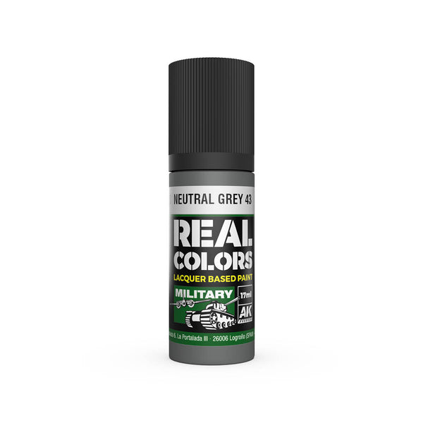 AK Interactive RC928 Real Colors Neutral Grey 43 Paint 17ml