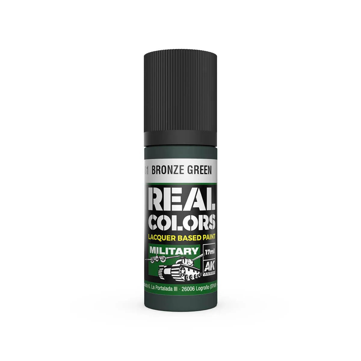 AK Interactive RC931 Real Colors Bronze Green Paint 17ml - A-Z Toy Hobby