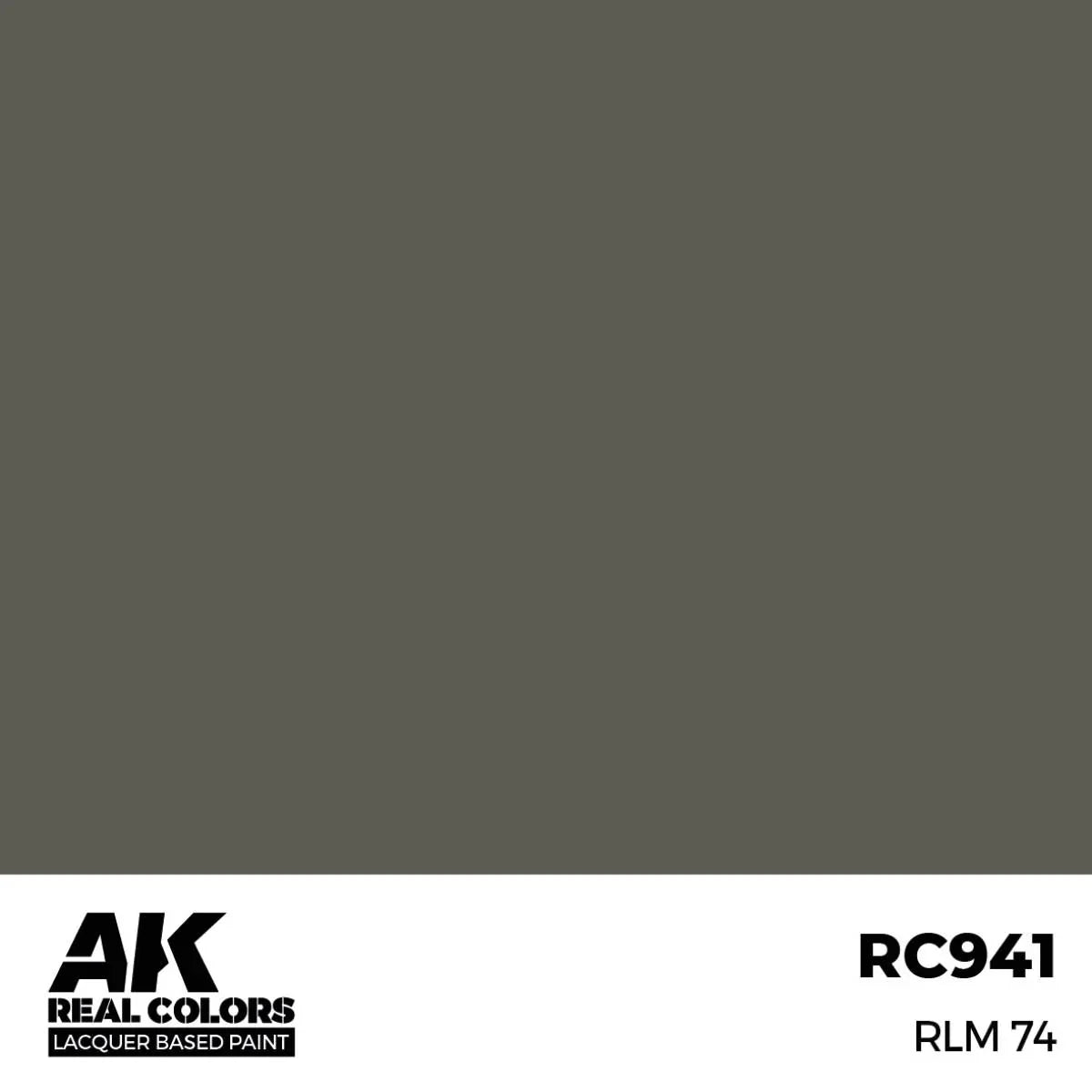 AK Interactive RC941 Real Colors RLM 74 Paint 17ml - A-Z Toy Hobby