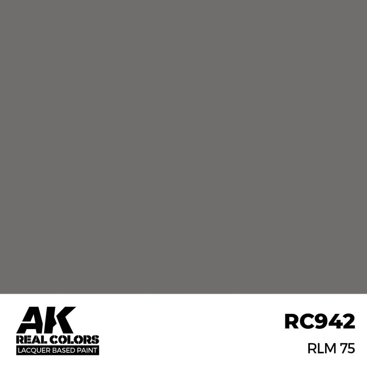AK Interactive RC942 Real Colors RLM 75 Paint 17ml - A-Z Toy Hobby