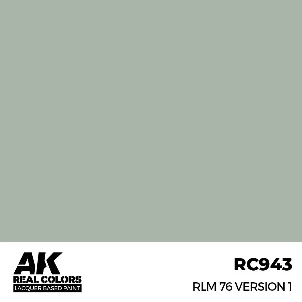 AK Interactive RC943 Real Colors RLM 76 Version 1 Paint 17ml - A-Z Toy Hobby