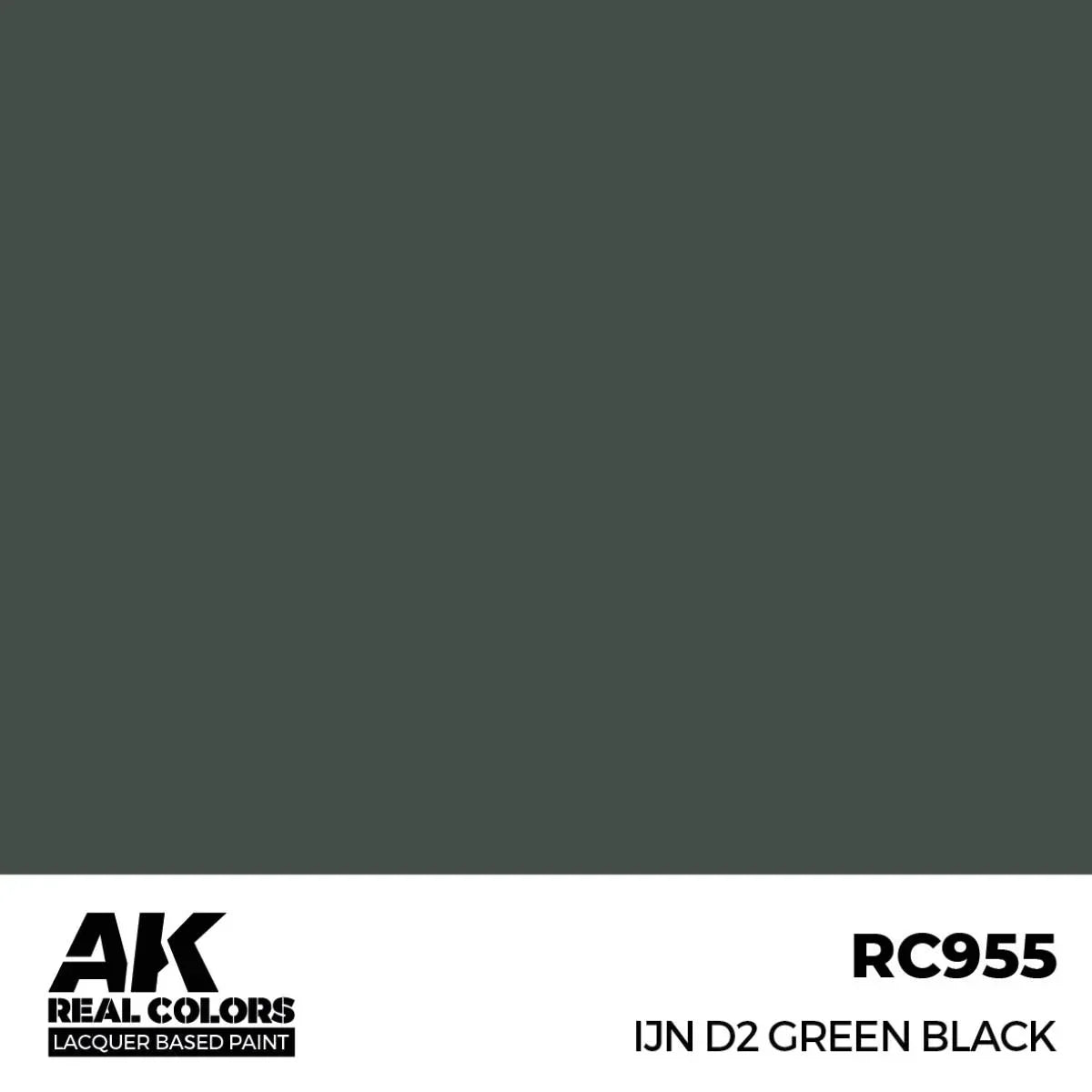 AK Interactive RC955 Real Colors IJN D2 Green Black Paint 17ml - A-Z Toy Hobby