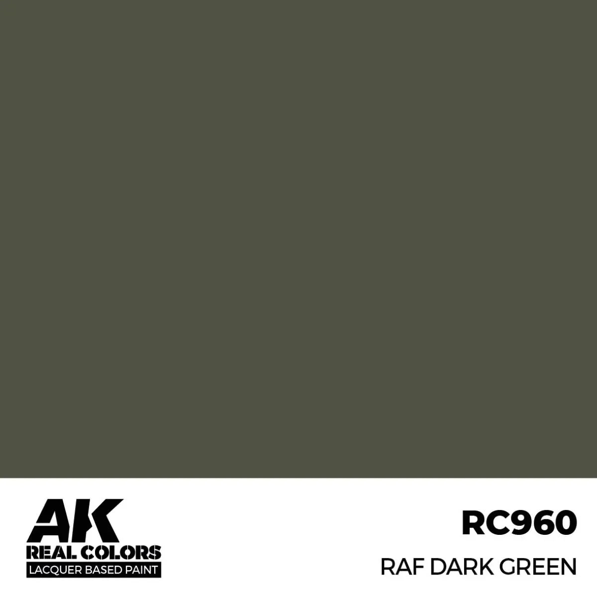 AK Interactive RC960 Real Colors RAF Dark Green Paint 17ml - A-Z Toy Hobby