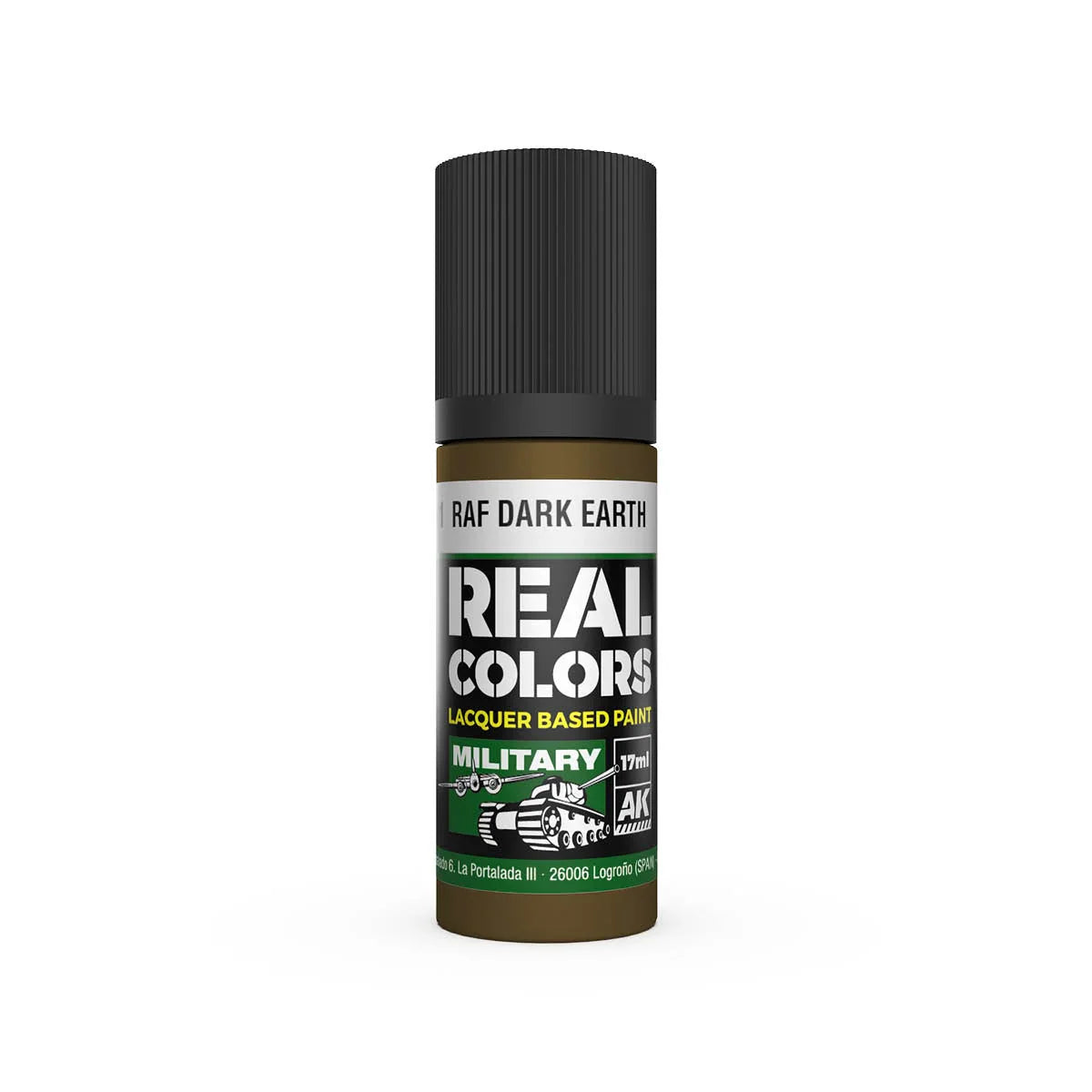 AK Interactive RC961 Real Colors RAF Dark Earth Paint 17ml - A-Z Toy Hobby