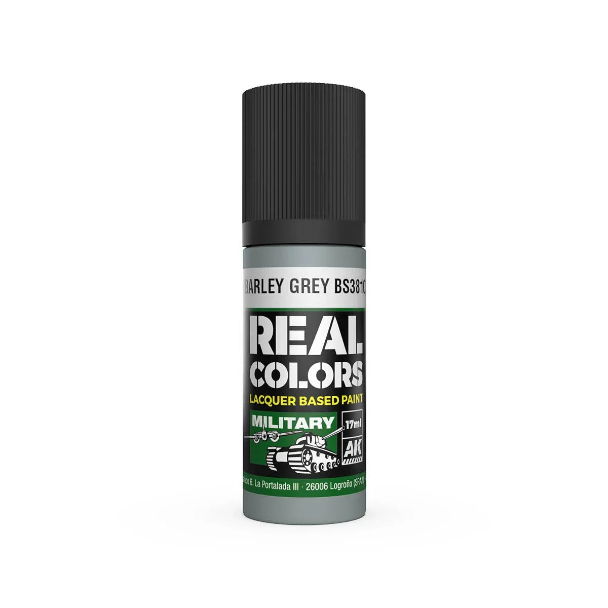 AK Interactive RC973 Real Colors RAF Barley Grey BS381C/626 Paint 17ml - A-Z Toy Hobby