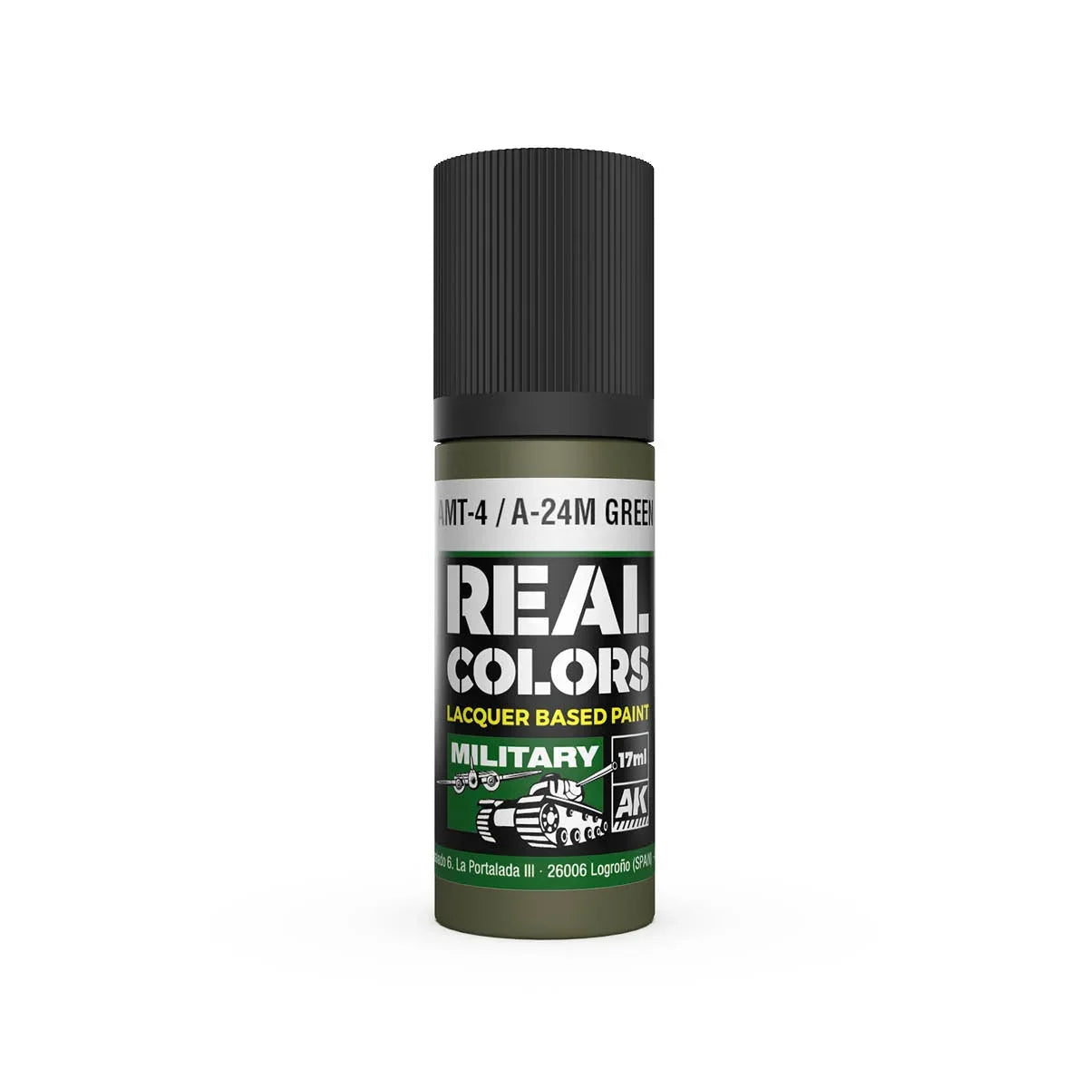 AK Interactive RC975 Real Colors AMT-4 / A-24m Green Paint 17ml - A-Z Toy Hobby