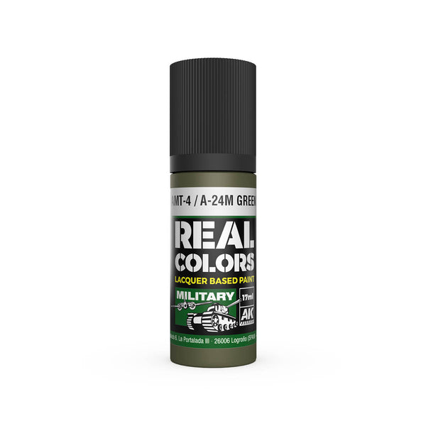 AK Interactive RC975 Real Colors AMT-4 / A-24m Green Paint 17ml